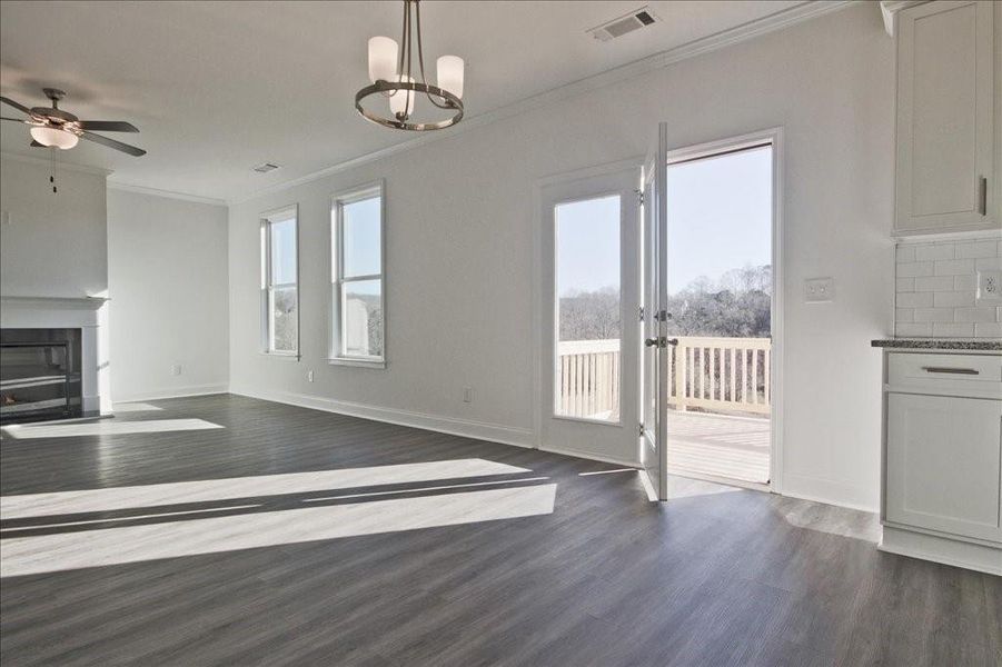 Spacious, unfurnished interior of a new home in Clark Farms, Flowery Branch (Image 29). Spacious, unfurnished interior of a new home in Clark Farms, Flowery Branch (Image 29).