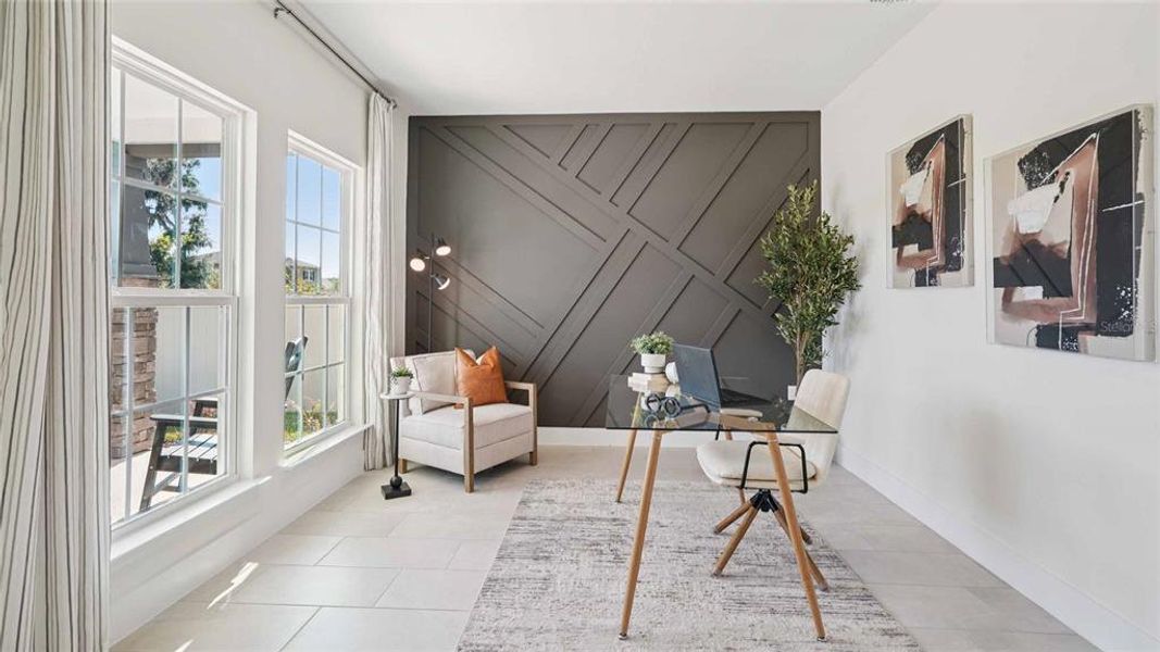 Furnished interior view inside a new home in Buchanan Trails, Newberry (Image 7).