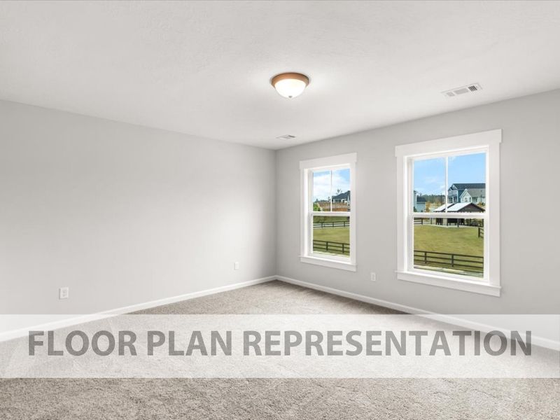 Nottaway Floor Plan Representation | Secondary Bedroom