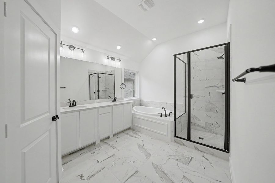 Furnished interior view inside a new home in Light Farms Brenham - 40' Lots, Celina (Image 9).