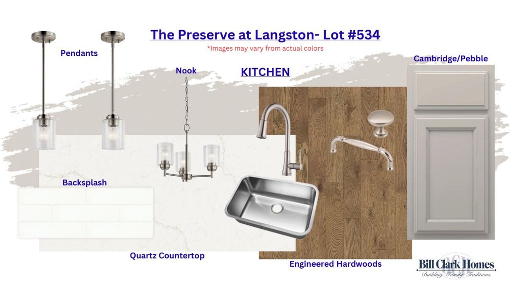 Sample of building materials used in homes in The Preserve at Langston, Winterville (Image 5).