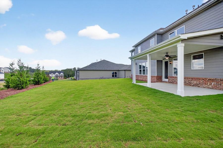 Exterior details and patio area of a home in The Manor at Gainesville Township, Gainesville (Image 29). Exterior details and patio area of a home in The Manor at Gainesville Township, Gainesville (Image 29).