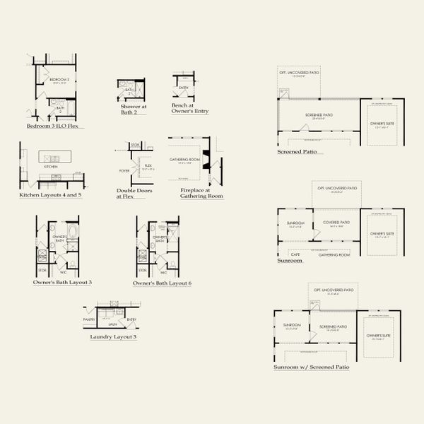 2D floor plan layout for the Palmary by Pulte Homes in Forest Creek, Waxhaw, NC (Image 4).