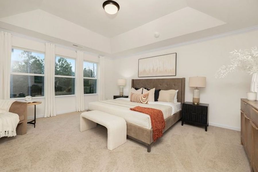 Representative furnished interior of a home built from the Inverness by True Homes in Morgan Hills, Albemarle (Image 10).