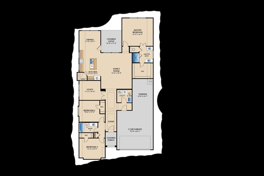 2D floor plan layout of this home in Heartland, Heartland, TX (Image 2). 2D floor plan layout of this home in Heartland, Heartland, TX (Image 2).