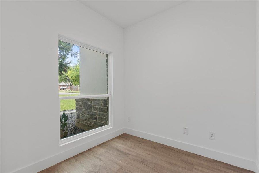 Empty room with wood finished floors Empty room with wood finished floors