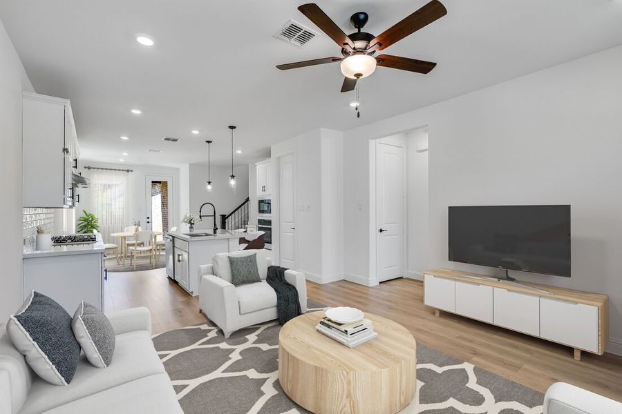 Representative furnished interior of a home built from the Tartini by Taylor Morrison in Cross Creek Meadows 40s, Celina (Image 7).