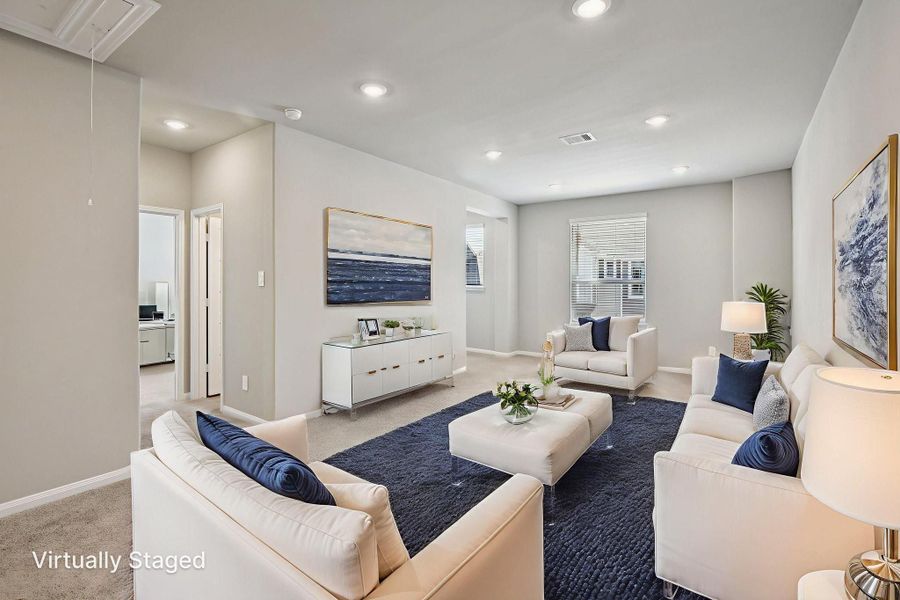 Furnished interior view inside a new home in Spring Brook Village - Luxe Series, Houston (Image 9).