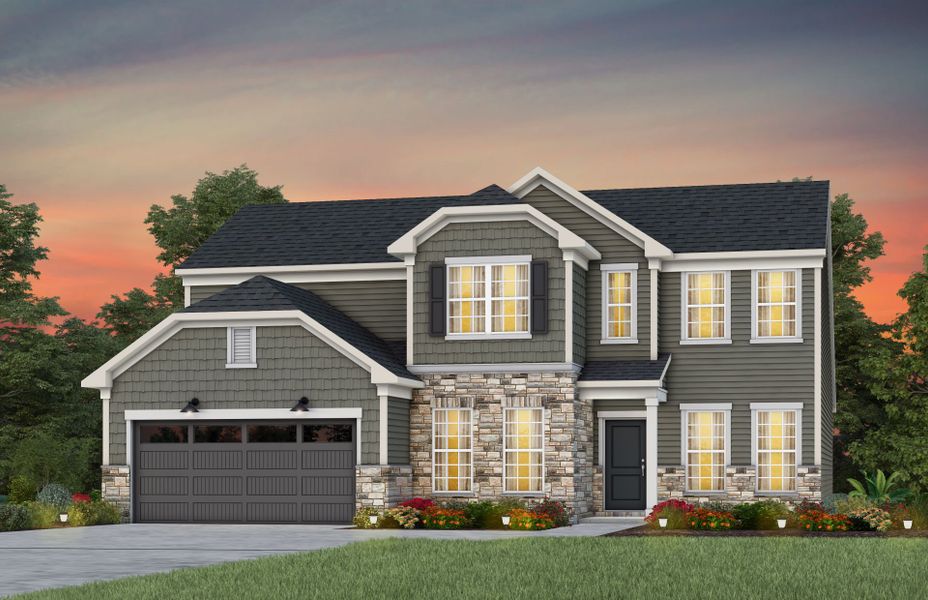Front exterior of a new home in Kinsdale, Lancaster, SC, highlighting curb appeal (Image 21).