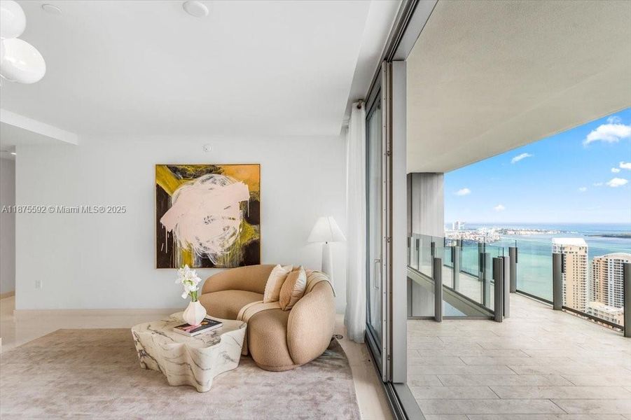 Furnished interior view inside a new home in , Miami (Image 21).