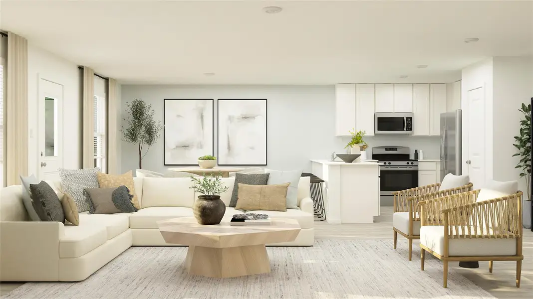 Furnished interior view inside a new home in Firefly Pointe, Hutto (Image 15).