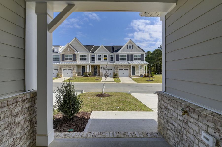 Exterior details and patio area of a home in Lake Carolina Townhomes, Columbia (Image 3).