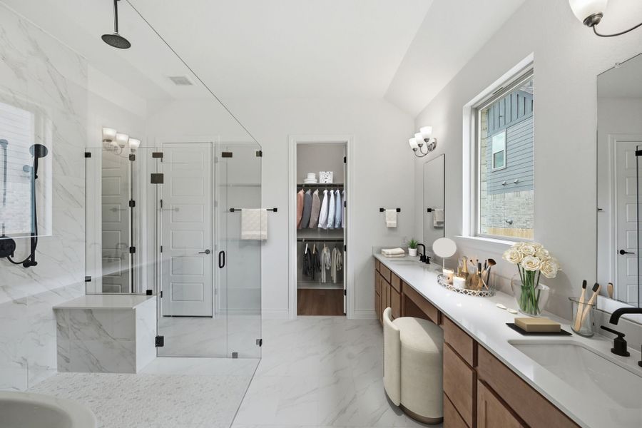 Representative furnished interior of a home built from the Elmaton by Pulte Homes in Corley Farms, Boerne (Image 8).