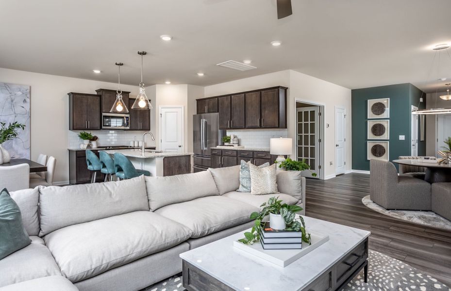 Furnished interior view inside a new home in Exchange at 401, Raleigh (Image 19).