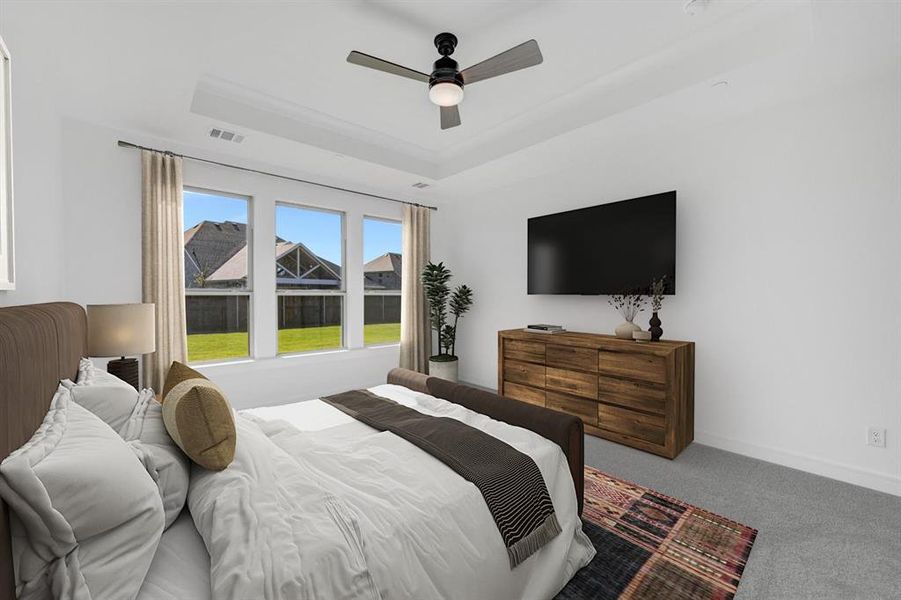 Furnished interior view inside a new home in Kreymer at the Park, Wylie (Image 7). Furnished interior view inside a new home in Kreymer at the Park, Wylie (Image 7).