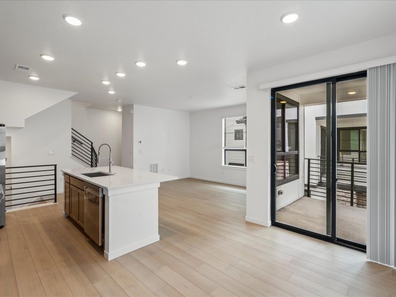 Furnished interior view inside a new home in The Hub at Virginia Village, Denver (Image 10). Furnished interior view inside a new home in The Hub at Virginia Village, Denver (Image 10).