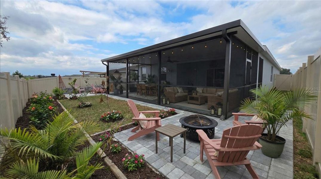 Exterior details and patio area of a home in Village at Windsor Reserve, Eagle Lake (Image 3).