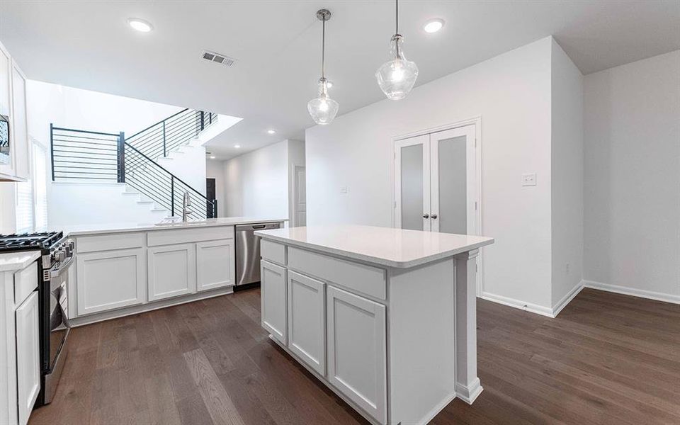 Furnished interior view inside a new home in Travis Ranch, Forney (Image 2). Furnished interior view inside a new home in Travis Ranch, Forney (Image 2).