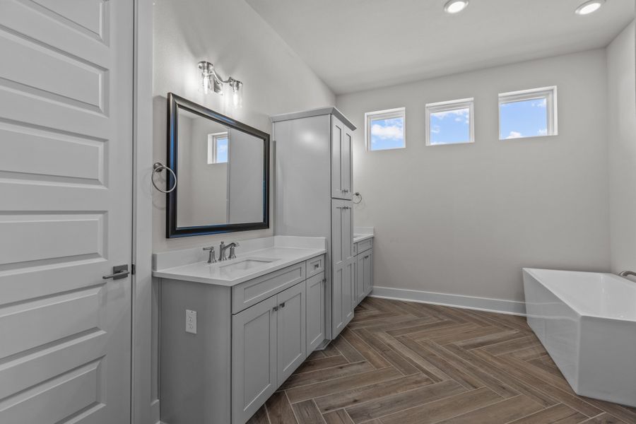 Representative furnished interior of a home built from the Fredericksburg by Beazer Homes in Highland Estates, San Antonio (Image 6).