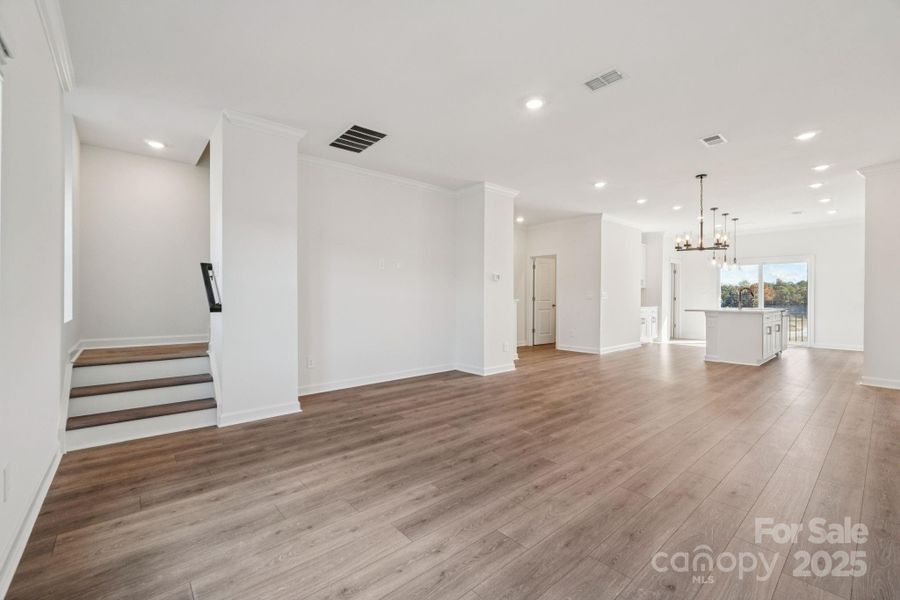 Spacious, unfurnished interior of a new home in Meadows at Wilson Farms - The Heights Series, Fort Mill (Image 16). Spacious, unfurnished interior of a new home in Meadows at Wilson Farms - The Heights Series, Fort Mill (Image 16).