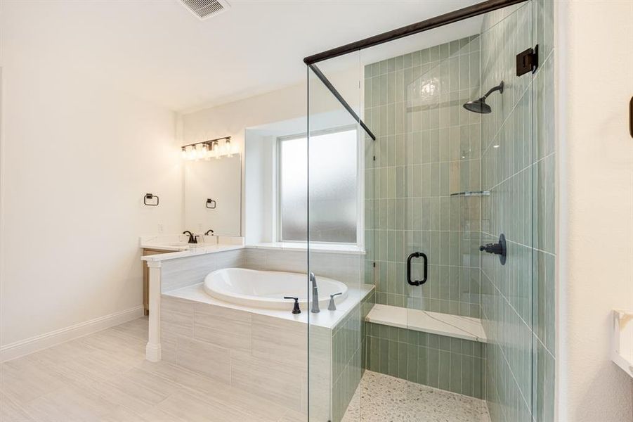 Furnished interior view inside a new home in Windsong Ranch Classic 61, Prosper (Image 15).