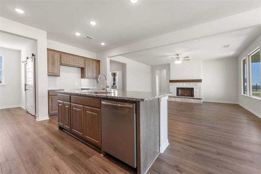 Furnished interior view inside a new home in Clear Sky Addition, Valley View (Image 12).