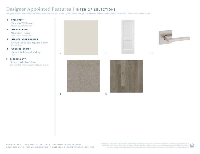 Sample of building materials used in homes in Meadowlark, Murfreesboro (Image 6). Sample of building materials used in homes in Meadowlark, Murfreesboro (Image 6).