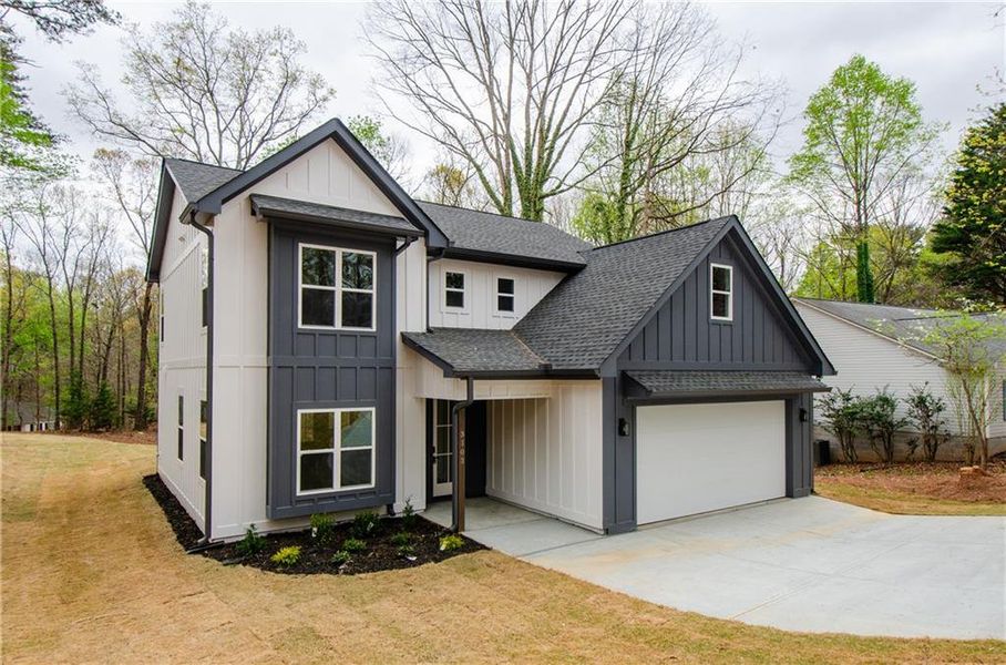 Front exterior of a new home in , Gainesville, GA, highlighting curb appeal (Image 23).