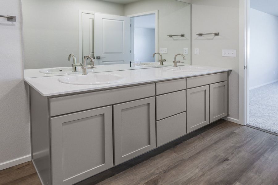 Furnished interior view inside a new home in Trailside, Timnath (Image 11).