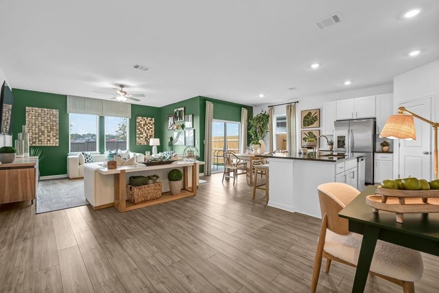 Representative furnished interior of a home built from the Robin by Taylor Morrison in Longview 50s, Del Valle (Image 10).