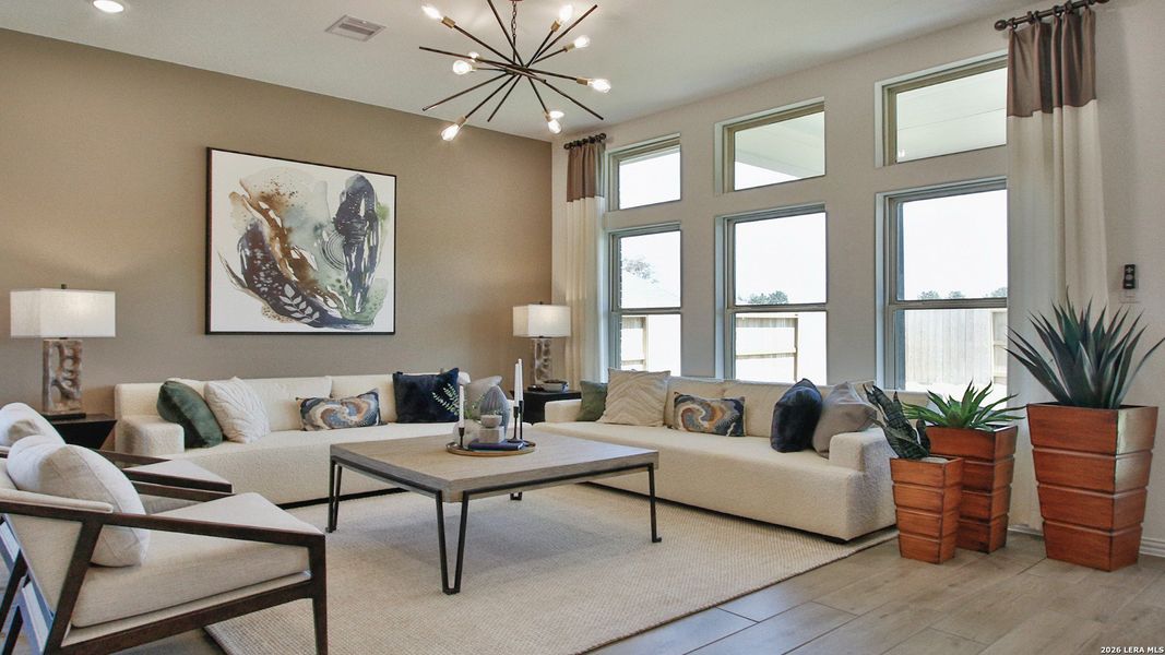 Furnished interior view inside a new home in Prairie Green, Converse (Image 9). Furnished interior view inside a new home in Prairie Green, Converse (Image 9).