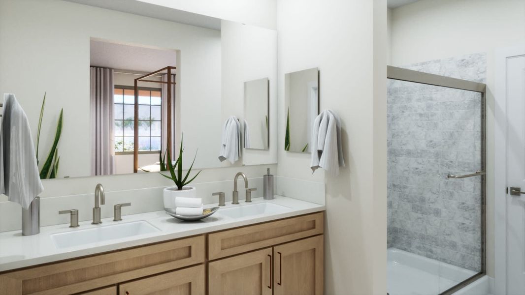 Primary Bathroom | Terraza | Mira Vista at Victory in Buckeye, AZ by Landsea Homes