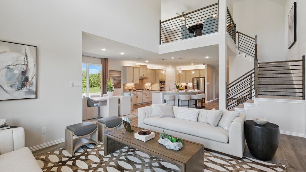Representative furnished interior of a home built from the Rosewood by Brightland Homes in Green Oaks Preserve, Arlington (Image 10).