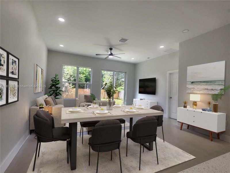 Furnished interior view inside a new home in , Fort Lauderdale (Image 3).