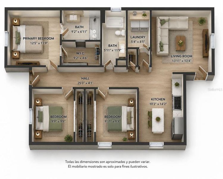 2D floor plan layout of this home in , Winter Haven, FL (Image 5). 2D floor plan layout of this home in , Winter Haven, FL (Image 5).