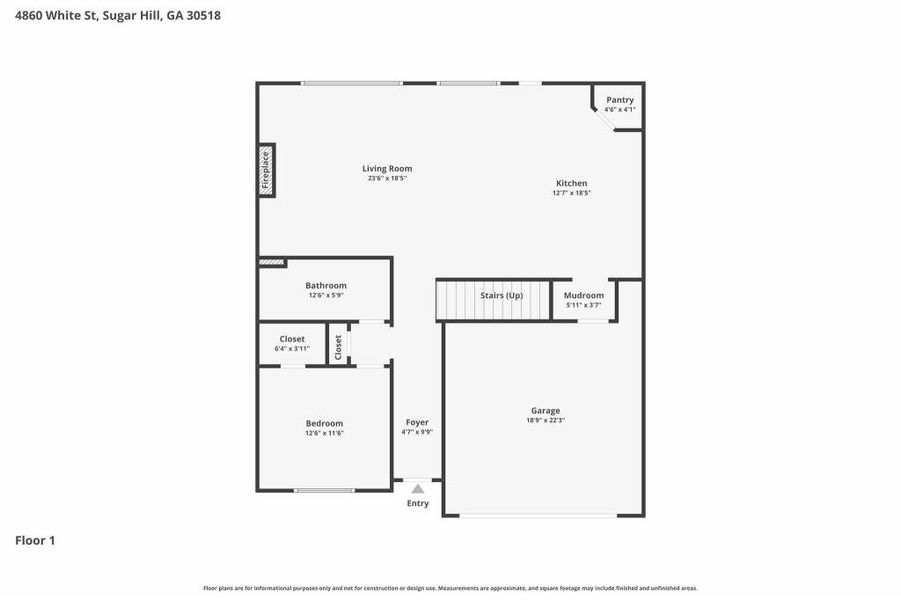 2D floor plan layout of this home in , Sugar Hill, GA (Image 5).