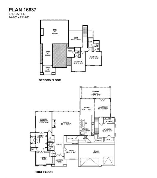 2D floor plan layout of this home in Towne Lake, Cypress, TX (Image 3).