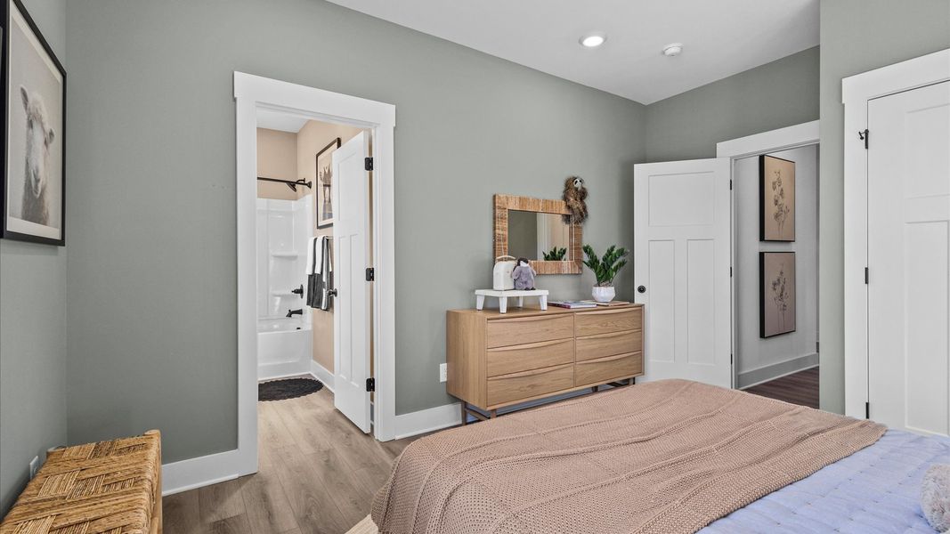 Representative furnished interior of a home built from the Wakefield - Finished Basement by DRB Homes in Pinebrook, Woodruff (Image 31).