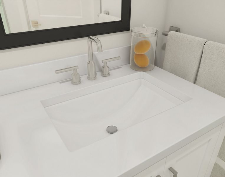 Primary bath with chrome fixtures Primary bath with chrome fixtures