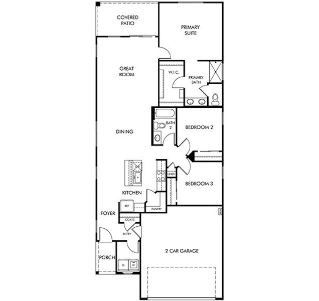 2D floor plan layout of this home in Las Patrias at Star Valley Phase III - Signature Series, Tucson, AZ (Image 1).