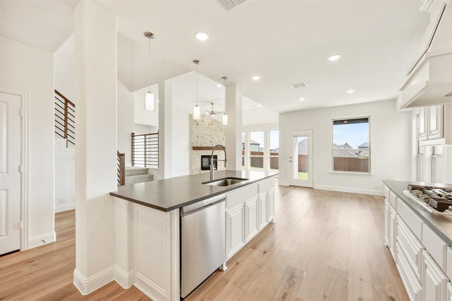 Furnished interior view inside a new home in Country Lakes, Denton (Image 11).