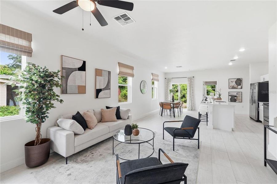 Furnished interior view inside a new home in , Orlando (Image 6).