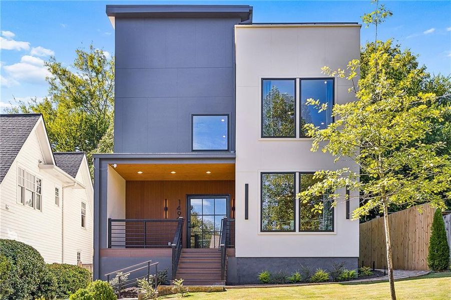 Exterior details and patio area of a home in , Atlanta (Image 42).