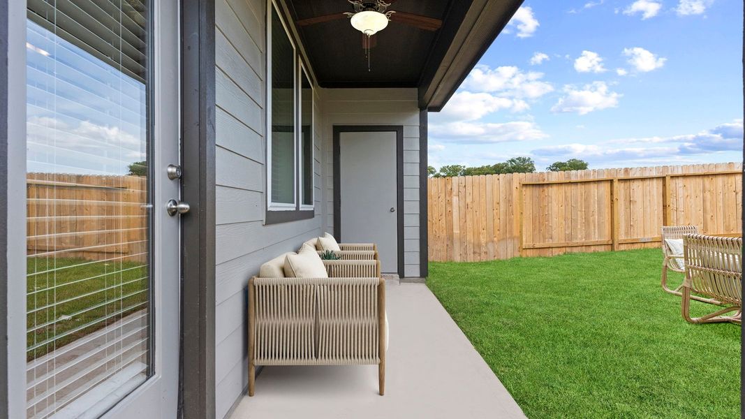 Exterior details and patio area of a home in Murphy Village, Missouri City (Image 2). Exterior details and patio area of a home in Murphy Village, Missouri City (Image 2).