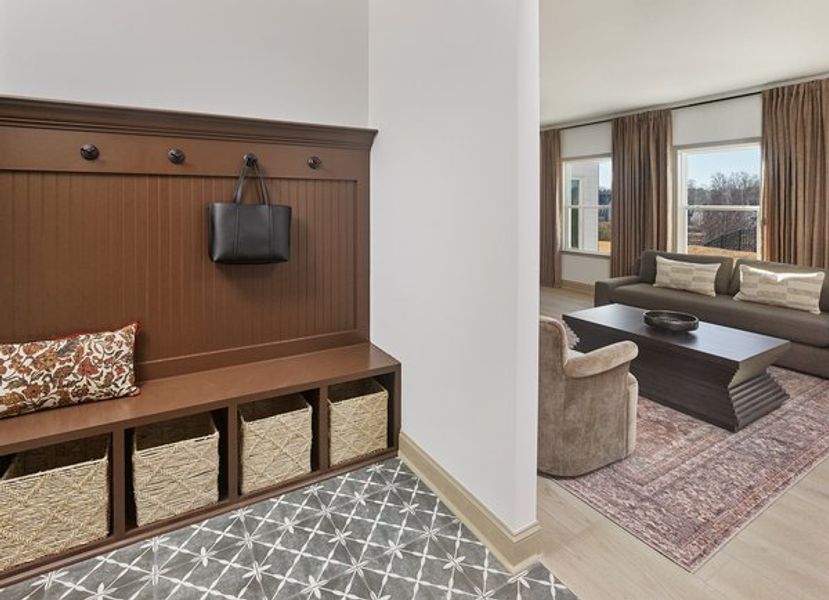 Representative furnished interior of a home built from the Benson by Ashton Woods in The Point, Rolesville (Image 14).