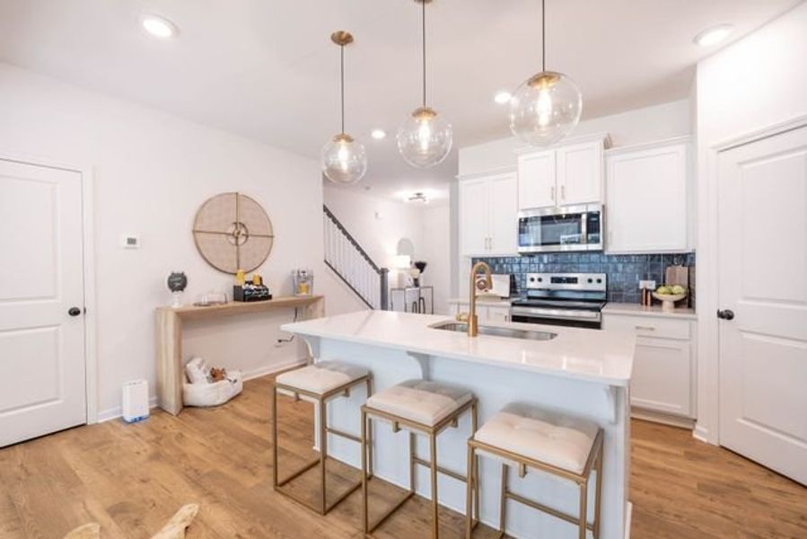 Representative furnished interior of a home built from the Longfield TH by True Homes in Penley Place Townhomes, Clover (Image 6). Representative furnished interior of a home built from the Longfield TH by True Homes in Penley Place Townhomes, Clover (Image 6).