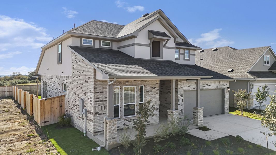 Exterior details and patio area of a home in Parkside on the River, Georgetown (Image 28). Exterior details and patio area of a home in Parkside on the River, Georgetown (Image 28).