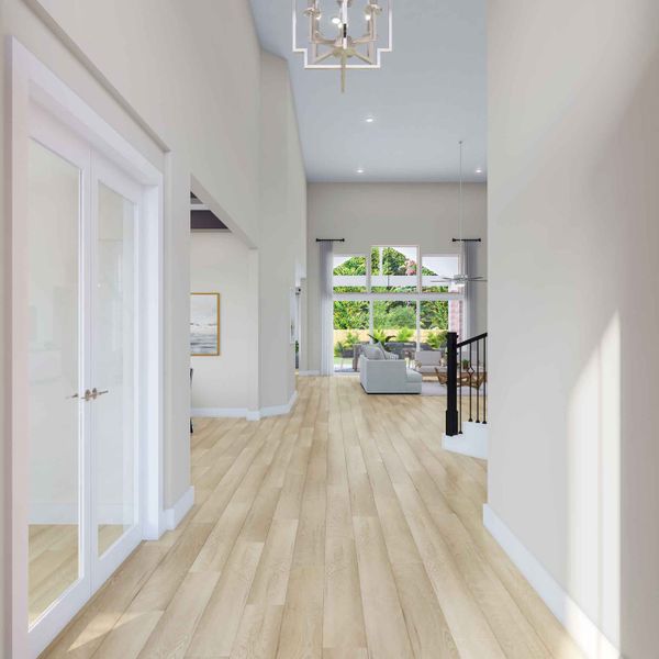 Spacious, unfurnished interior of a new home in Dunham Pointe 80′, Cypress (Image 21).