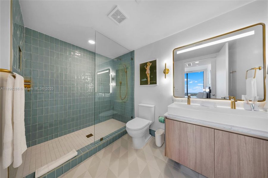 Furnished interior view inside a new home in , Miami (Image 8).