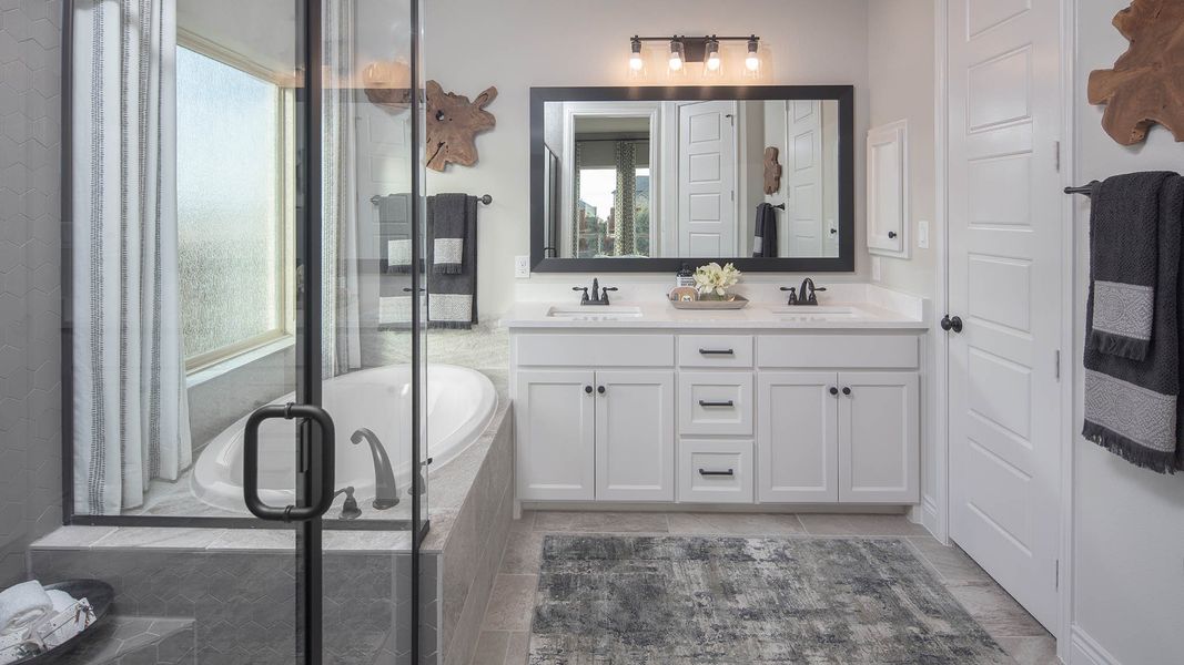 Furnished interior view inside a new home in Lariat 45', Liberty Hill (Image 17).